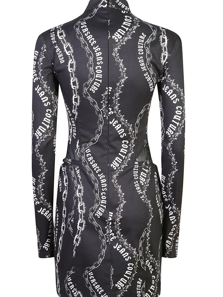 Cheap Jeans mini Couture-print Women Chain dress Versace Couture 0416